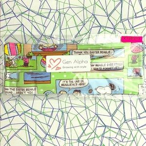 C105 #1 Snoopy Peanuts Comics Green Face Mask